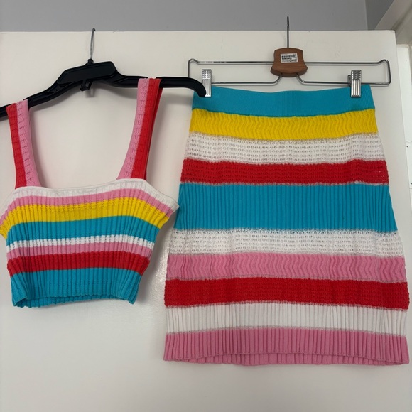 SOLID & STRIPED Multicolor Striped Mini Skirt (S) and top (M) - Picture 4 of 5